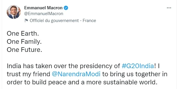 Macron tweet