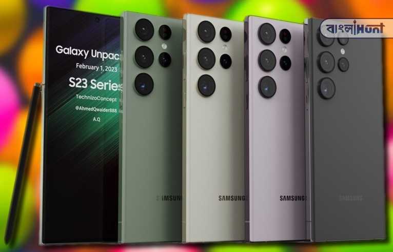 samsung galaxy s23 ultra unofficial concept render colors flat screen drdnbc