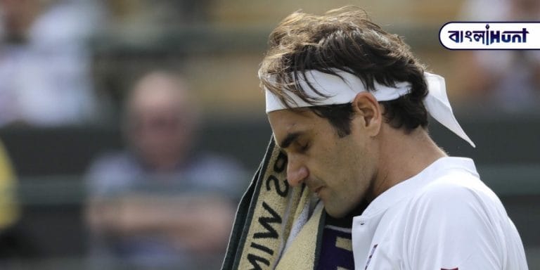 Roger Federer Sad Wimbledon AP