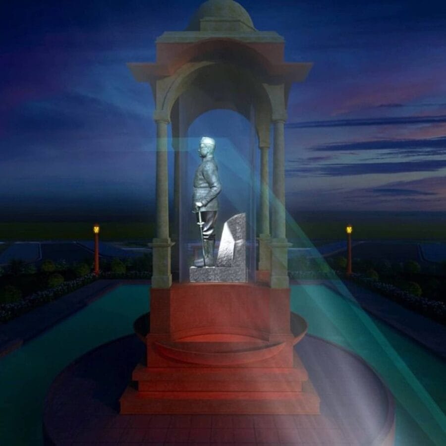 netaji grand statue hologram