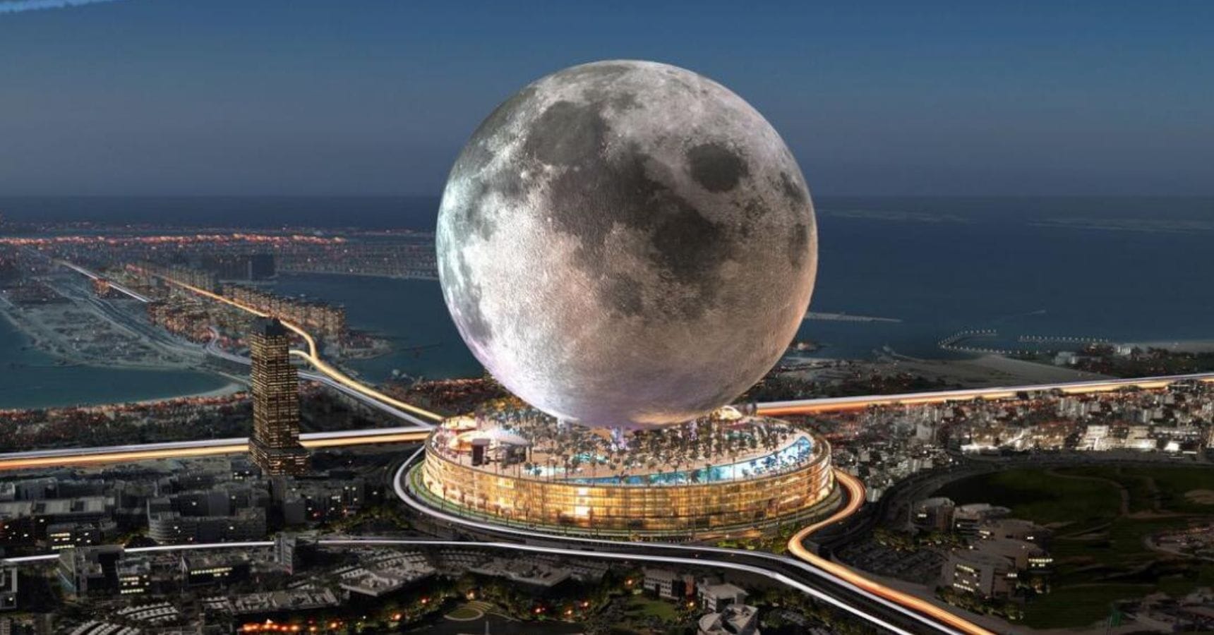 moon shaped resort Dubai