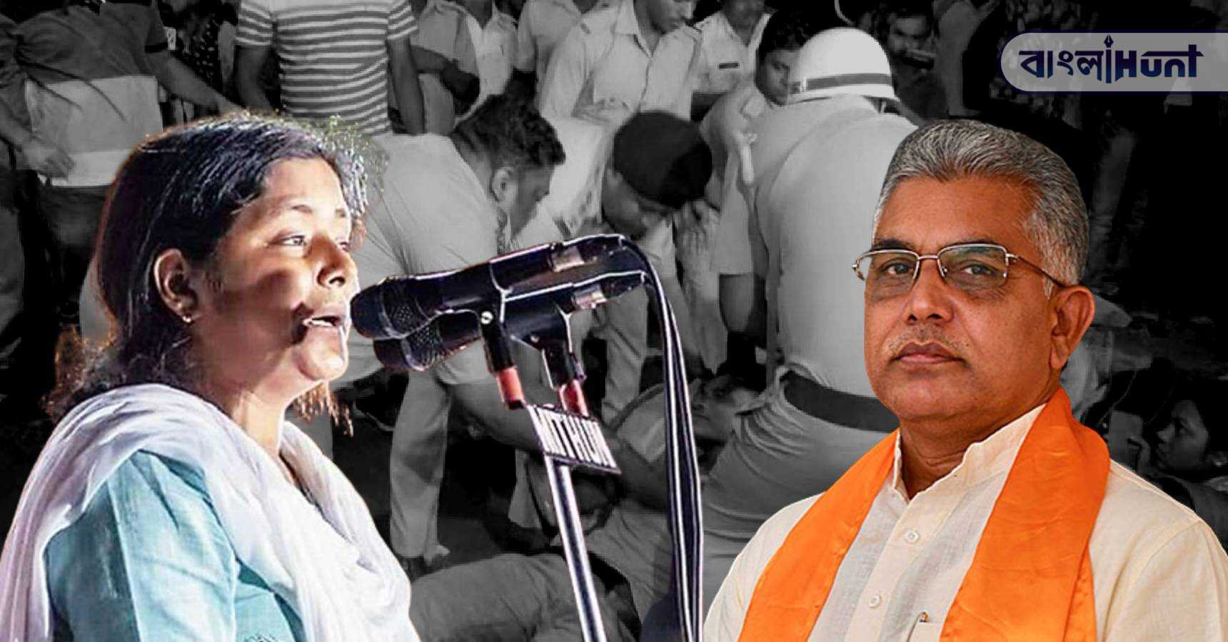 Dilip Ghosh on left