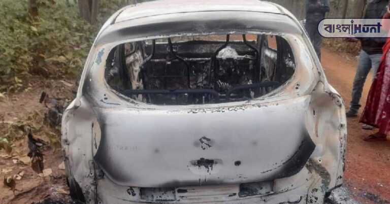 burned car