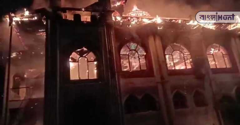 jamia masjid on fire