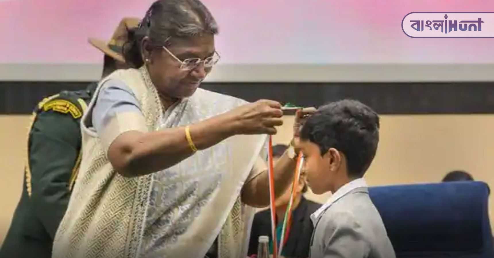 8 year rishi shiv received pradhan mantri rashtriya bal puraskar