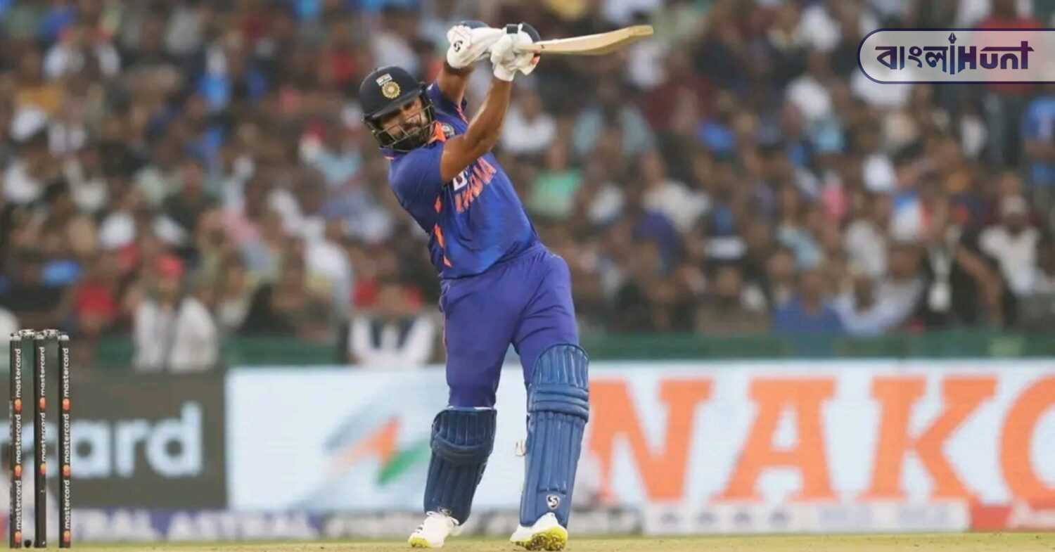 rohit hitting six