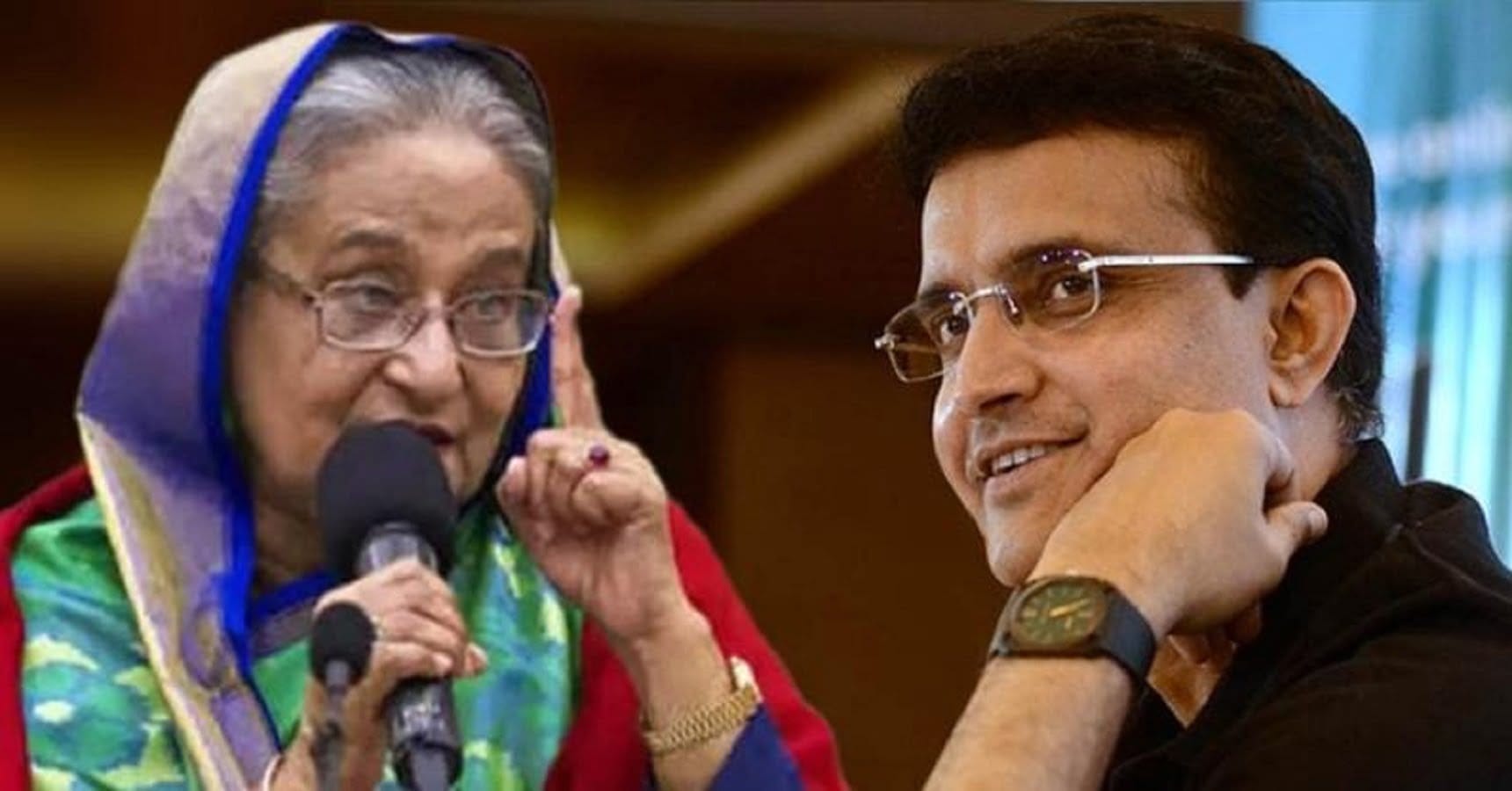 sheikh hasina, sourav ganguly