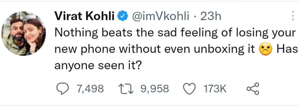 tweet kohli