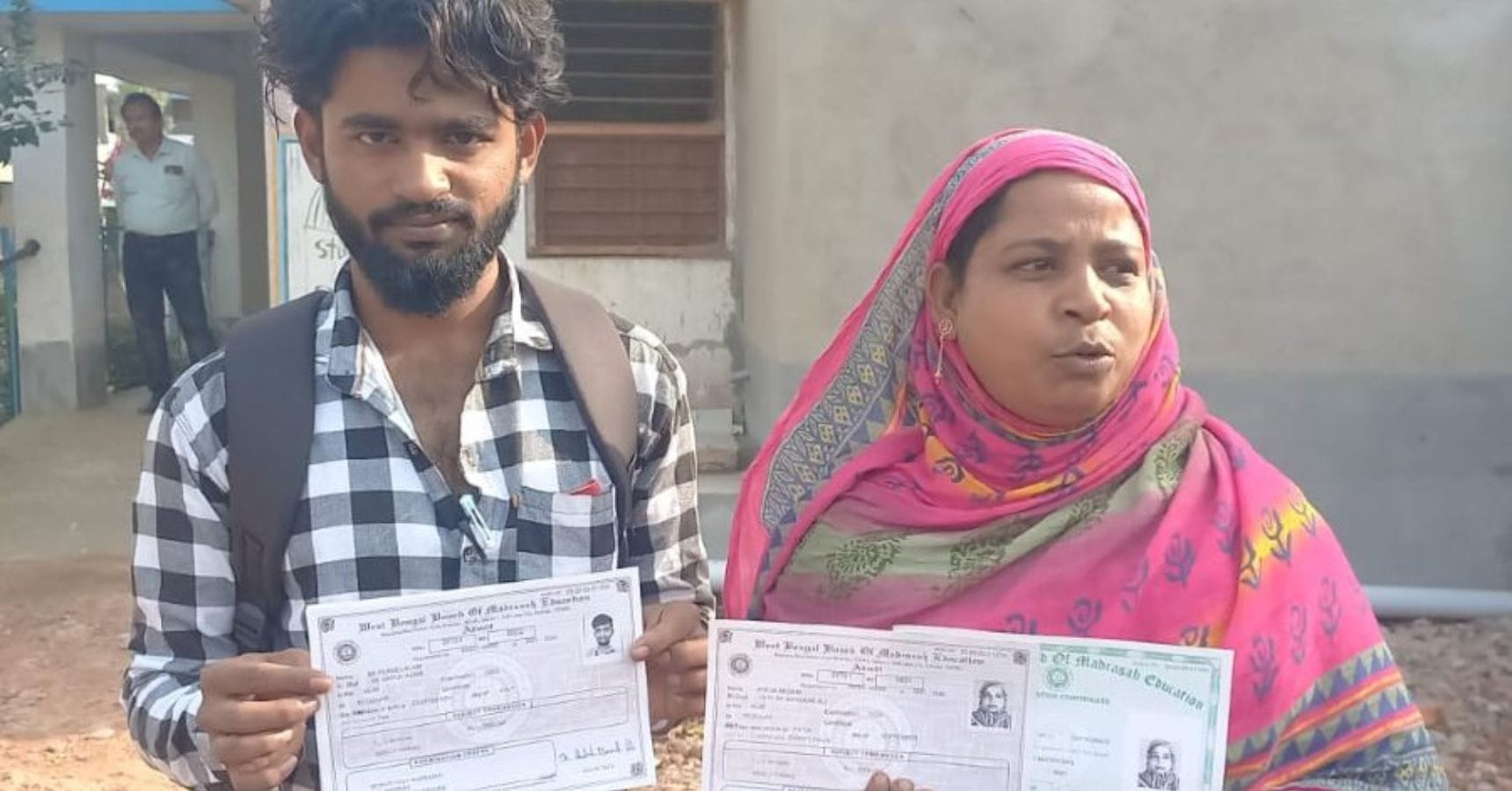 mother and son madhyamik examinee
