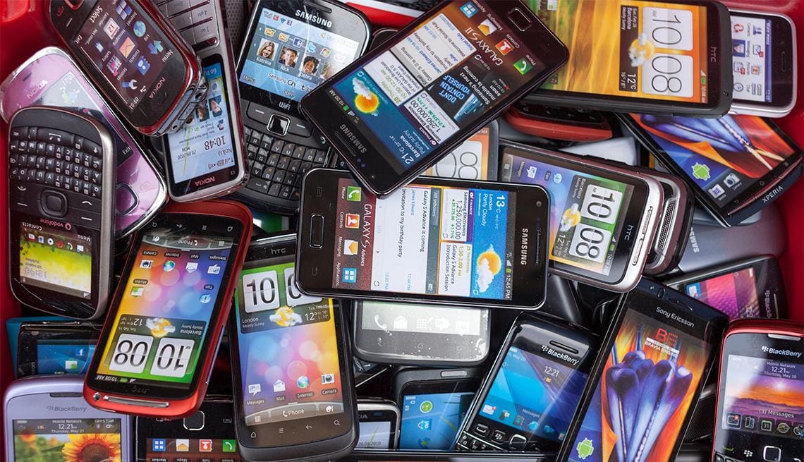 pile of smart phones