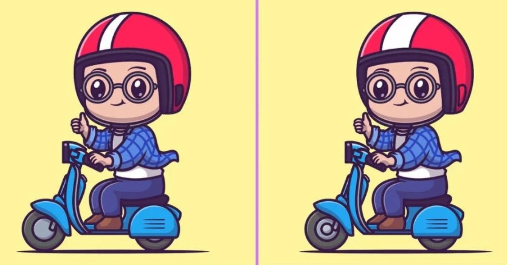 Optical Illusion Find the hidden differences in these two pictures