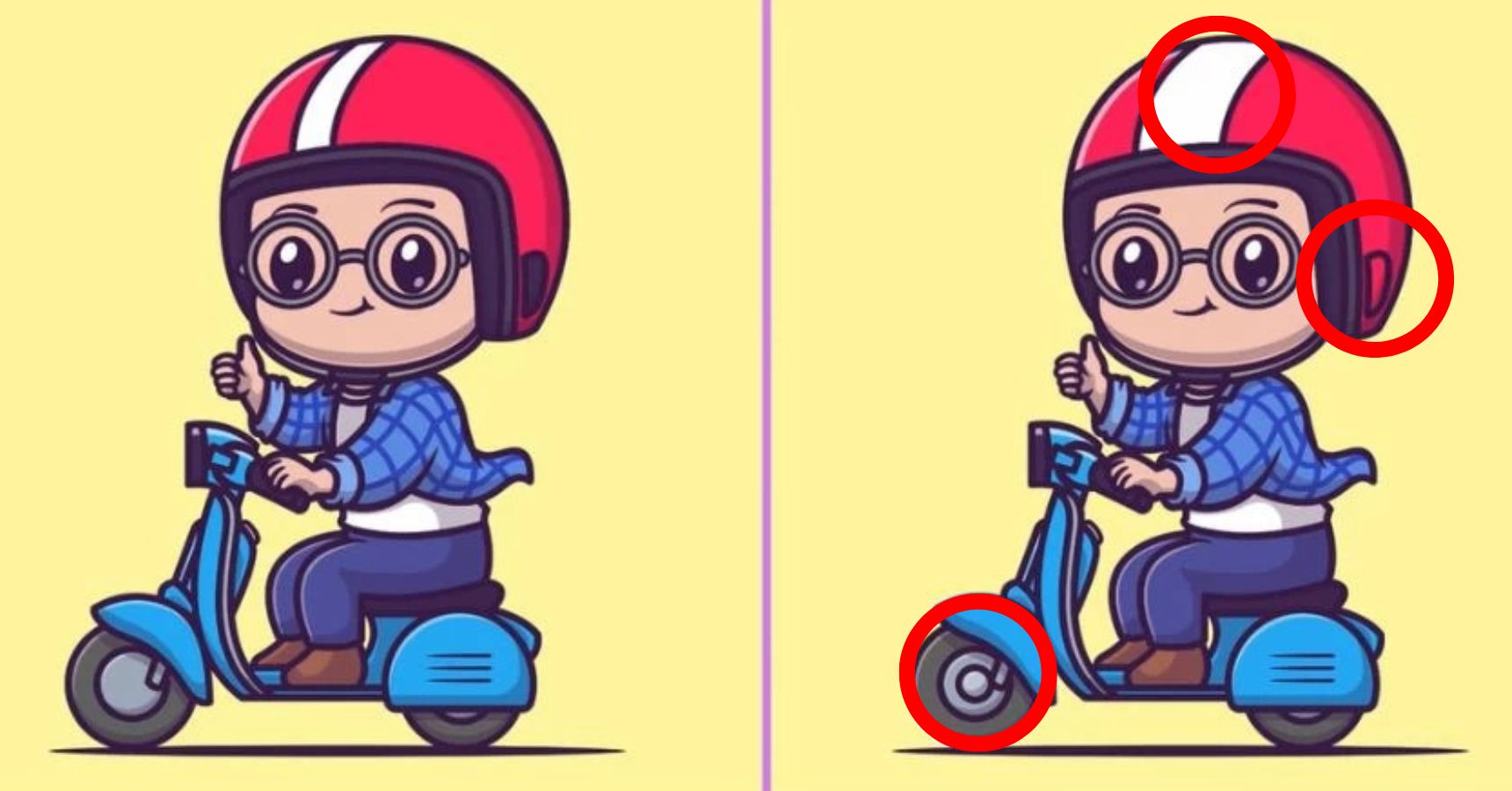 Optical Illusion Find the hidden differences in these two pictures