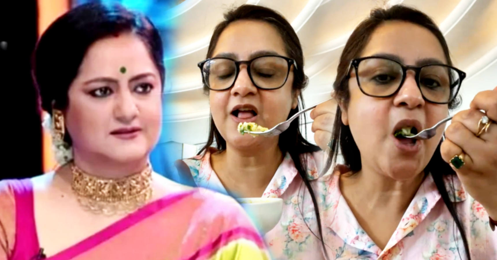 sudipa chatterjee trolled for eating panta with fork