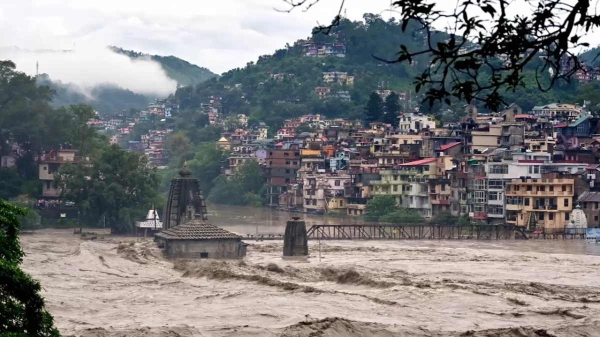 The temple of Bholenath is standing even in heavy floods 