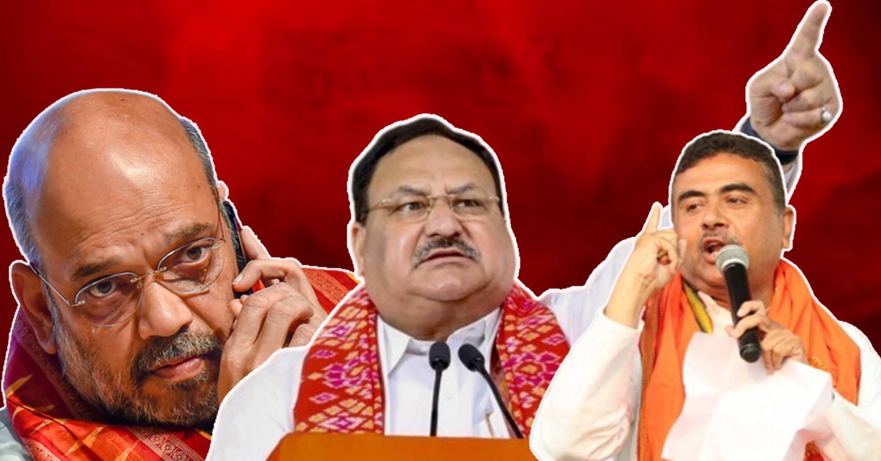 jp nadda, amit shah, suvendu