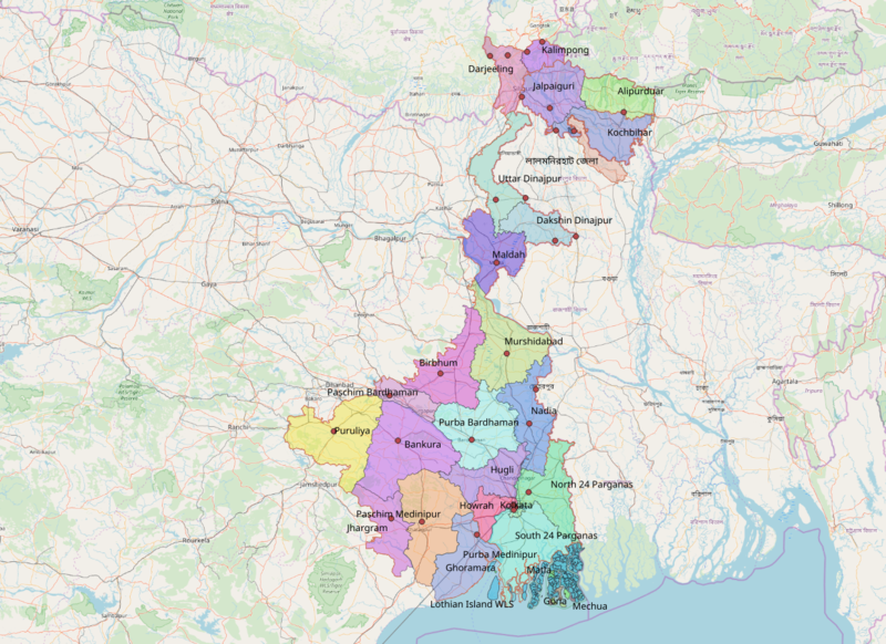 800px west bengal districts