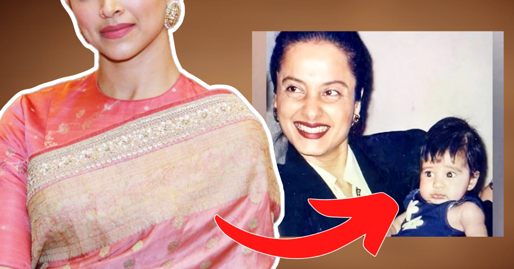 identify the bollywood actress in rekha lap