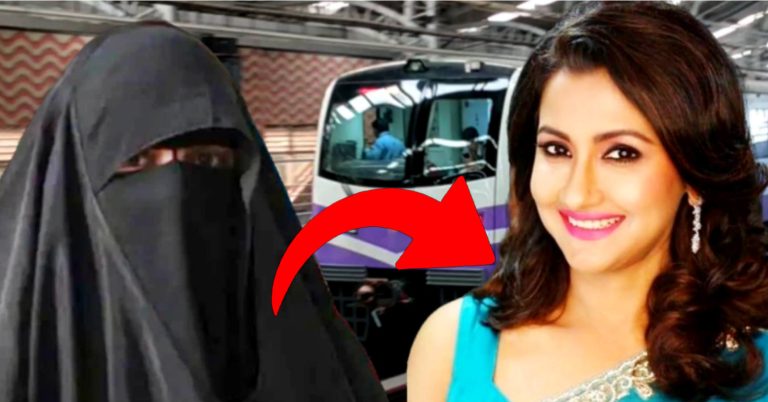 rachana banerjee travels in metro wearing burqa