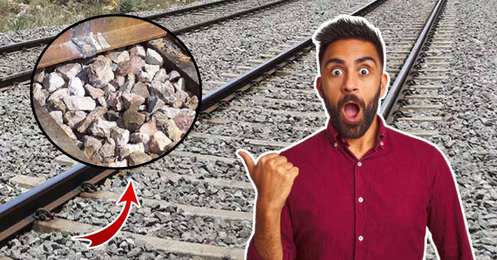 Why are the stones laid on the railway line