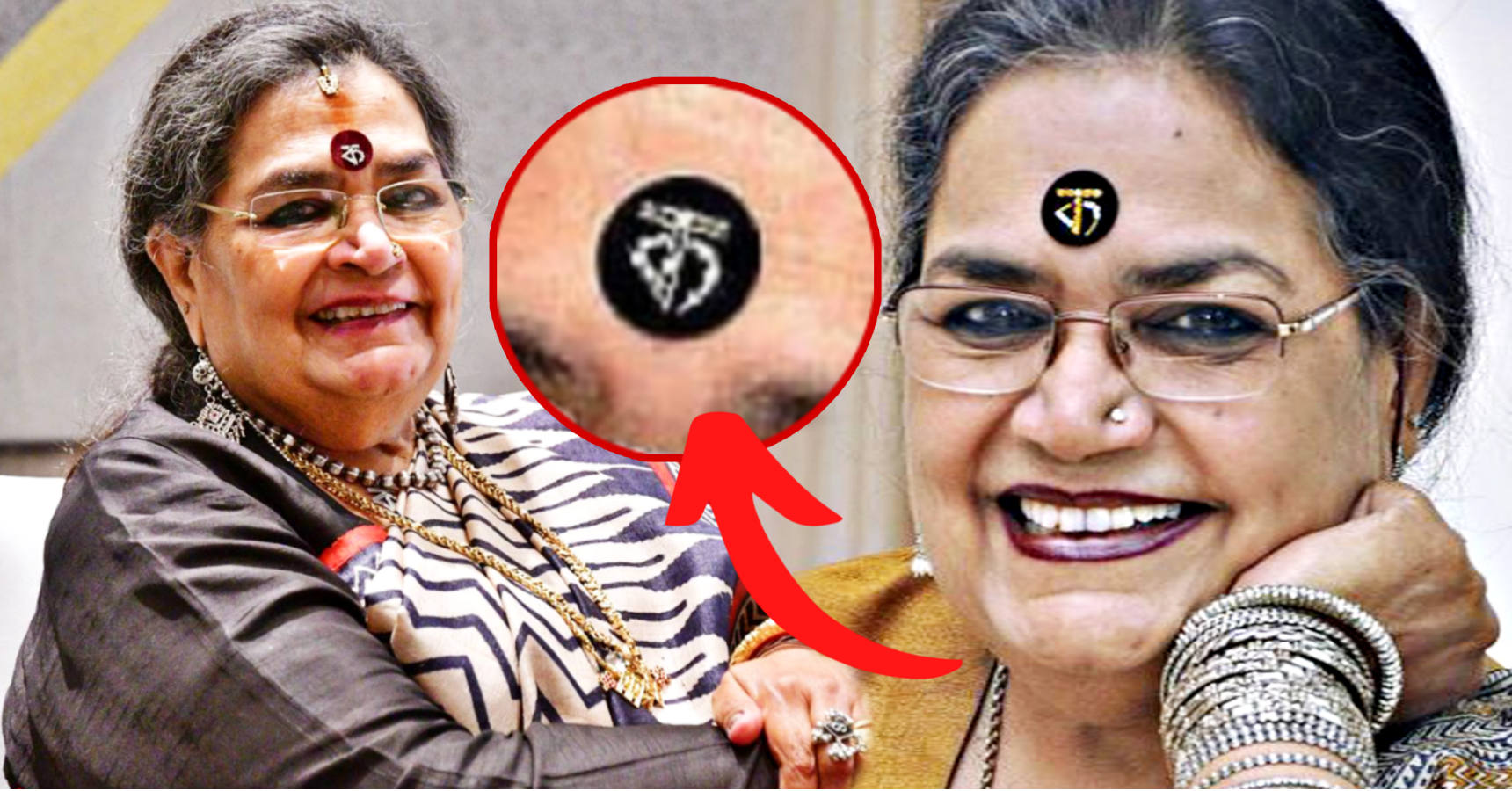 why does usha uthup wear a bindi written in bengal