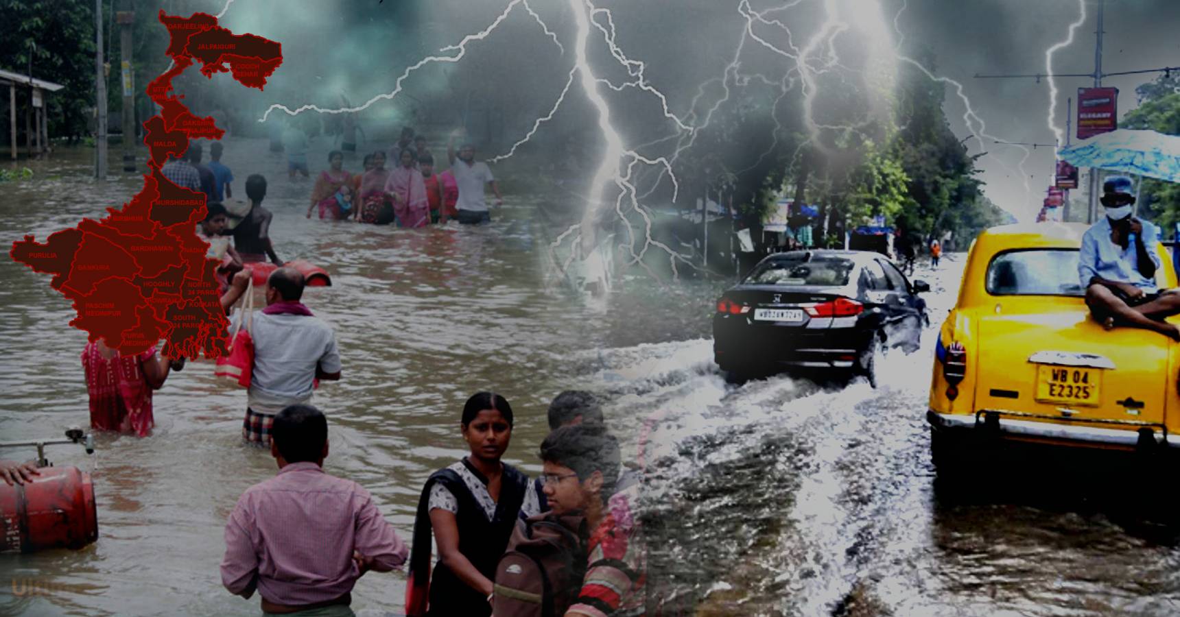 Sudden "route" change of depression caused heavy rain in Bengal