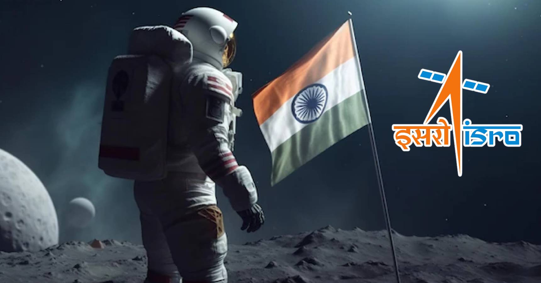 Indian astronaut is preparing to step on the moon