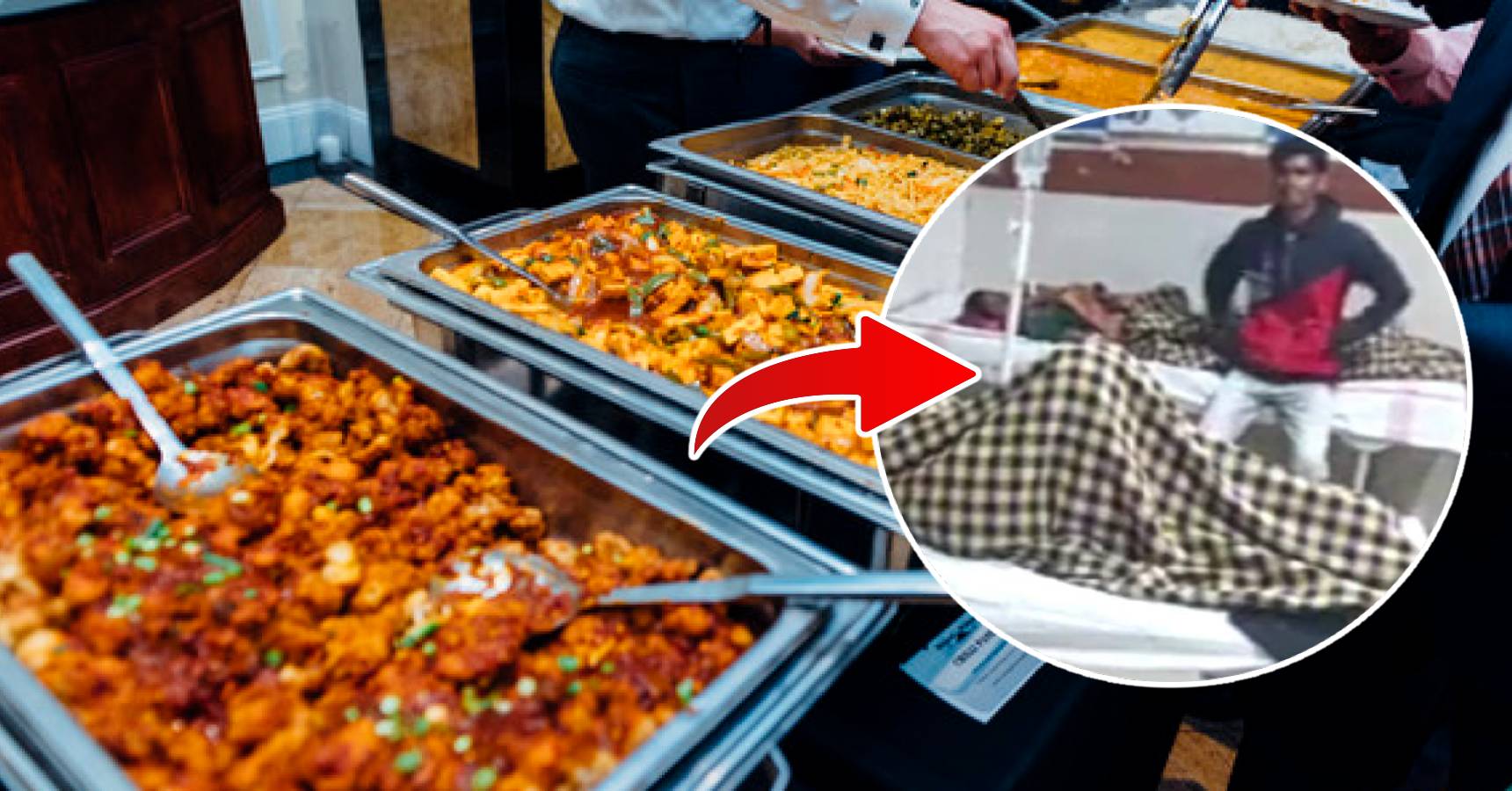 Hundreds of people are sick after eating food at marriage