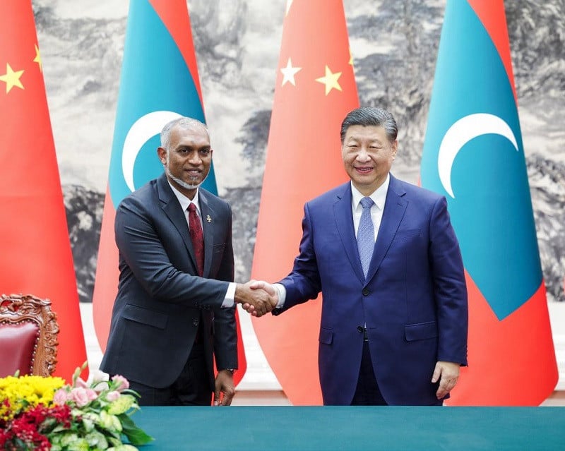 Standing next to Maldives, Xi Jinping gave a strong message