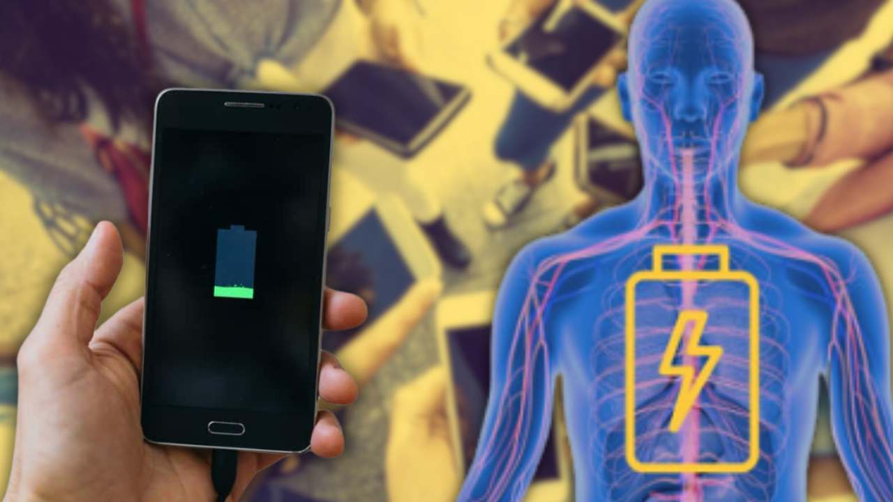 Mobile can be charged with human body heat