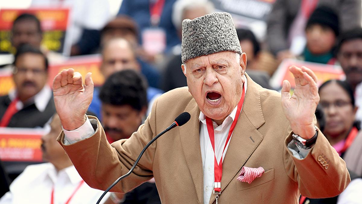 vbk stock national conference president farooq abdullah ani