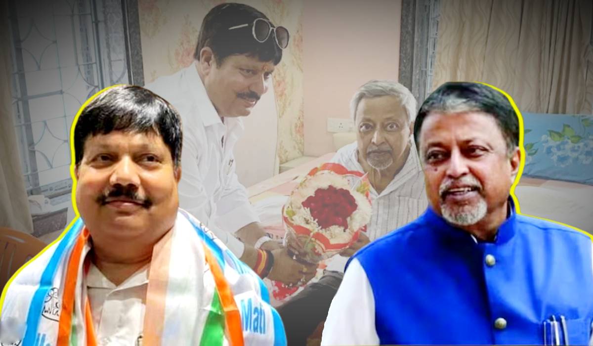 lok sabha election barrackpore bjp candidate arjun singh went to tmc mla mukul roy’s house