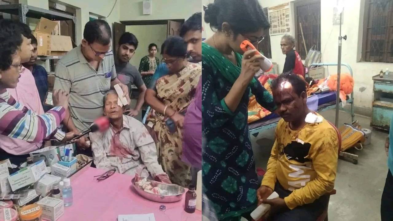 nandigram tmc workers attacked by bjp