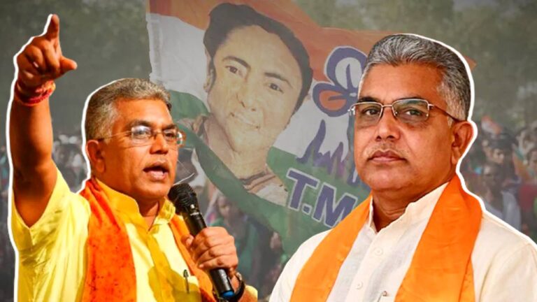 bjp candidate dilip ghosh wishes on eid from tmc program stage