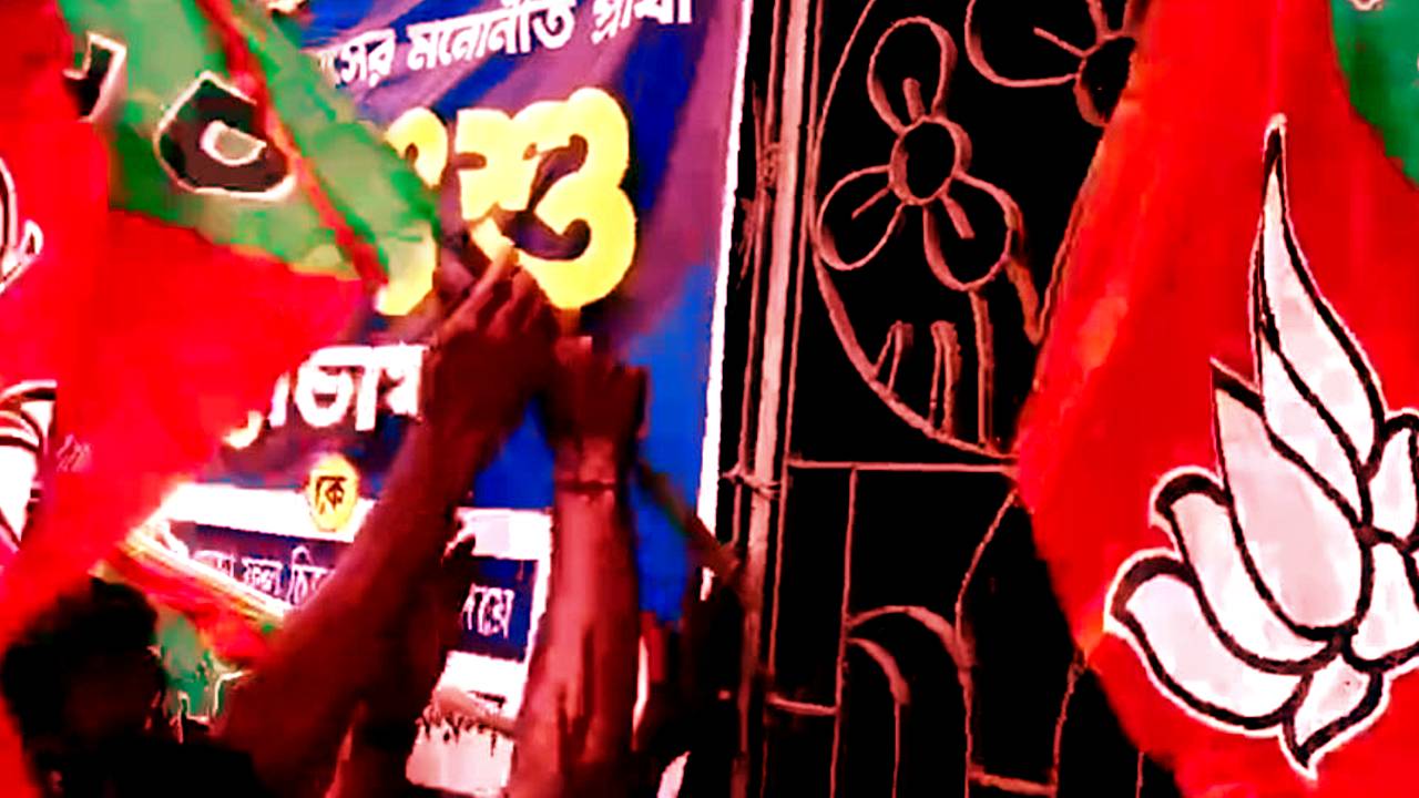 nandigram tmc party office occupied by bjp