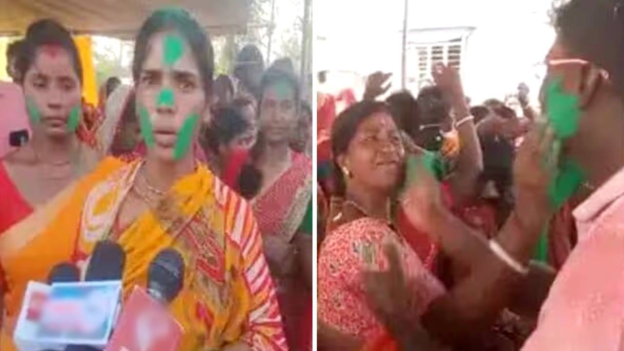 sandeshkhali women are celebrating holi after getting lakshmir bhandar money