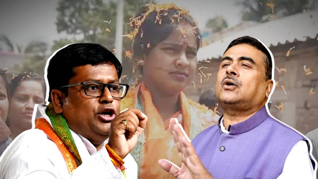 BJP leaders Suvendu Adhikari and Sukanta Majumdar slams TMC for Sandeshkhali sting operation video