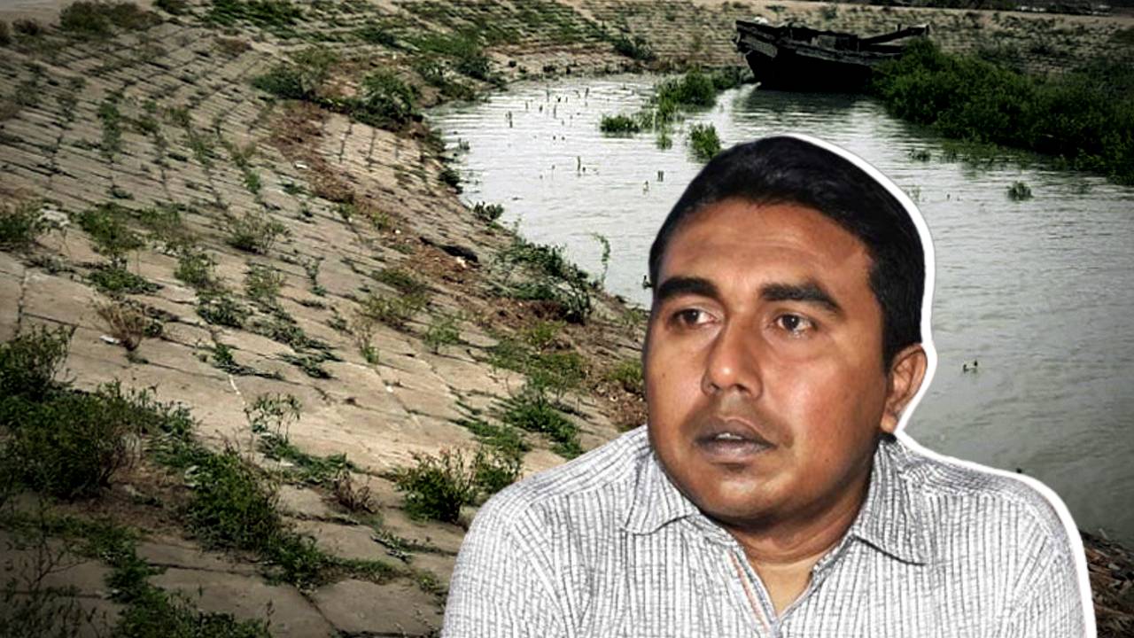 Illegal bheri business have damaged the dam across Sandeshkhali Sheikh Shahjahan accused again