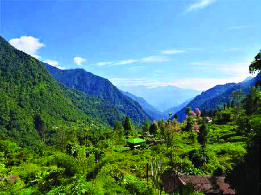 Sakyong one of Dzongus most remote villages at an elevation of 1700 m Photo credit