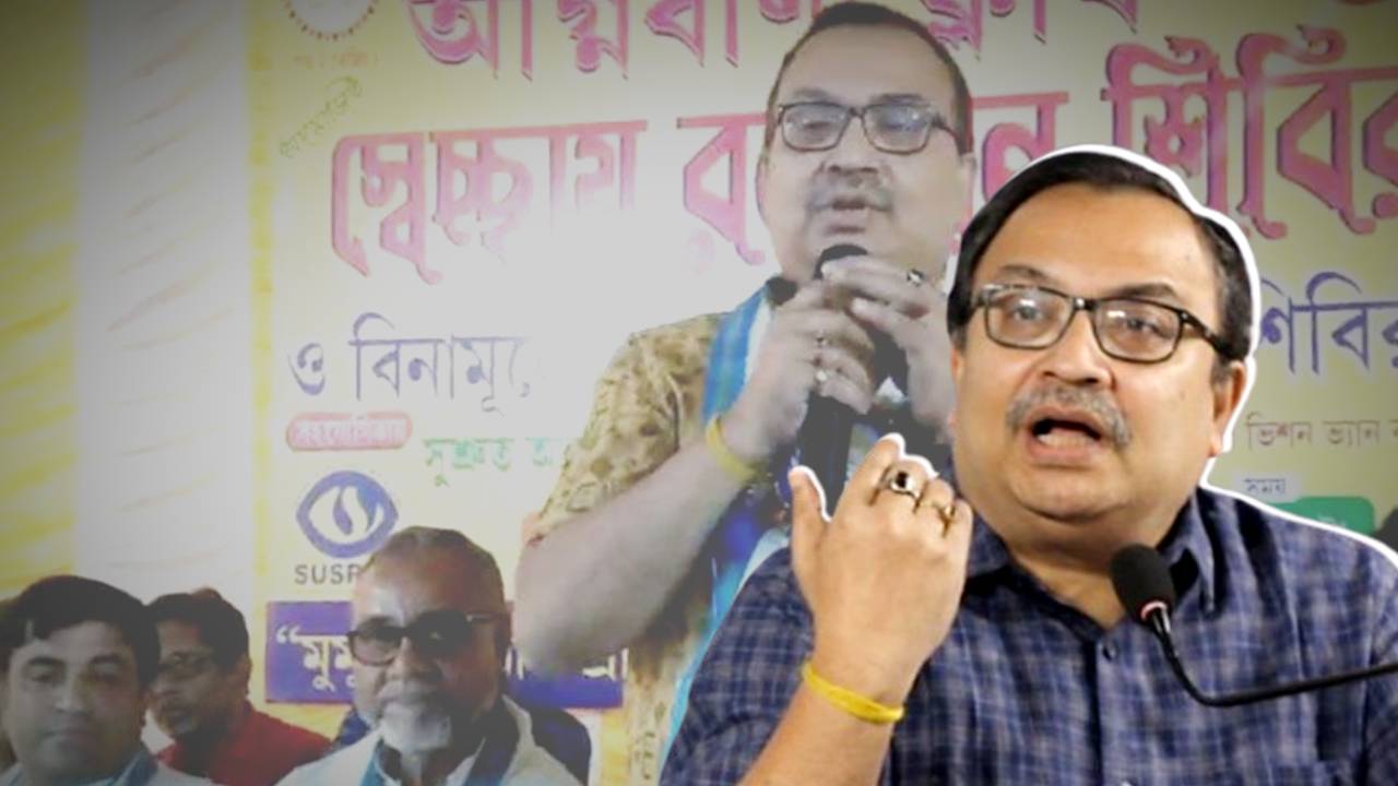 TMC leader Kunal Ghosh urged to stop rigging BJP candidate Tapas Roy was sitting next to him