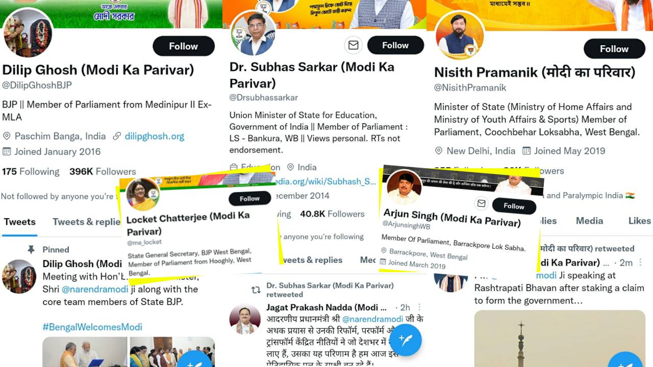 BJP MP X handle bio