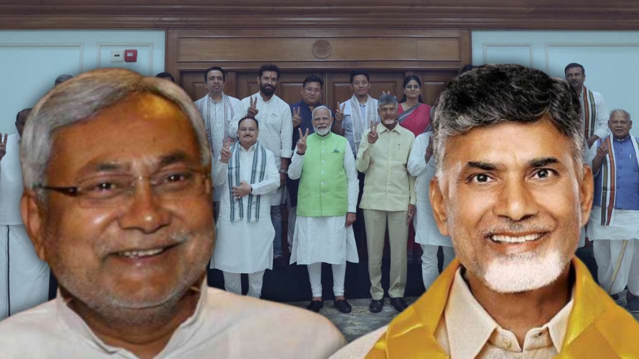 Nitish, Naidu announced full support to BJP after NDA meeting.