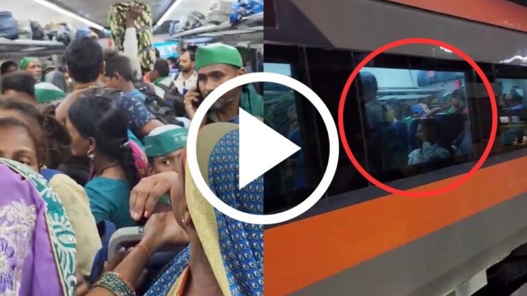 Huge number of passengers boarded Vande Bharat without ticket, video goes viral.