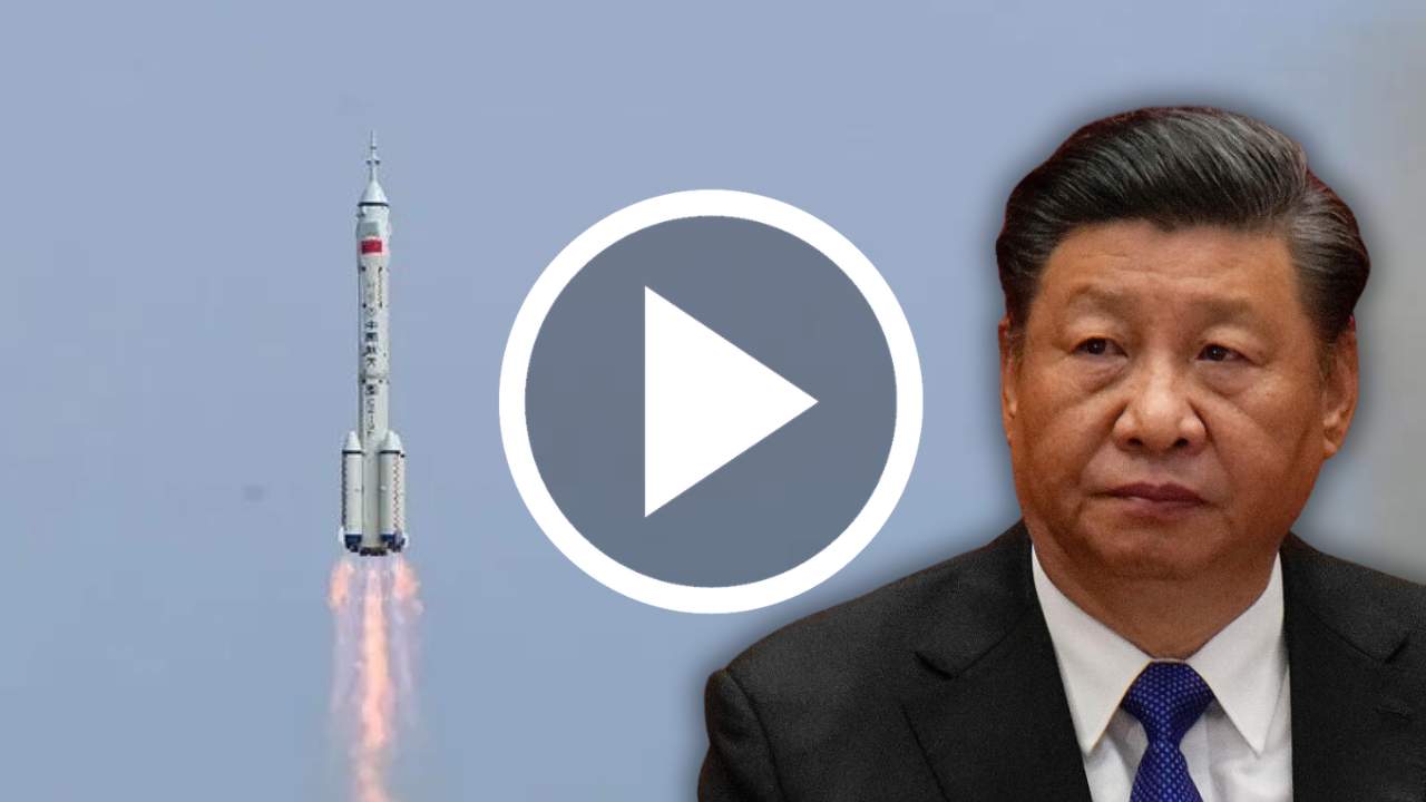 Rocket launched by itself in China, viral video.