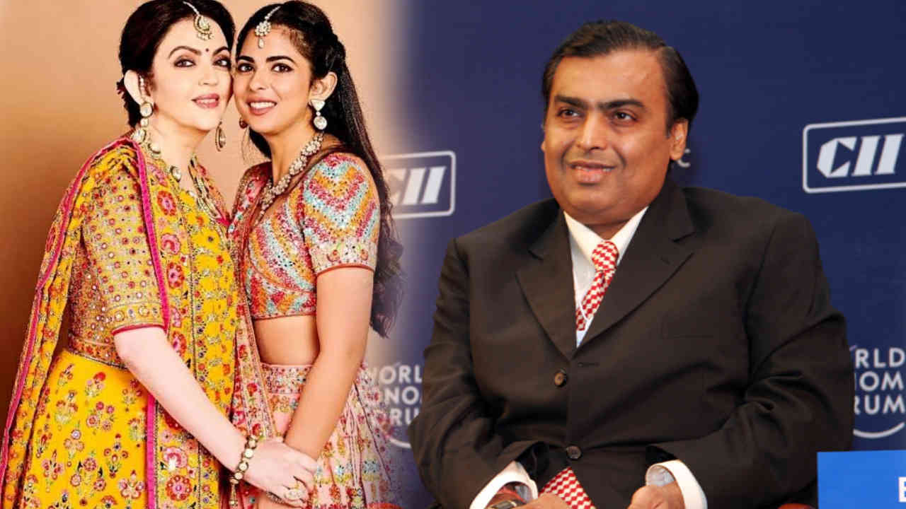 Isha Ambani & Mukesh Ambani 