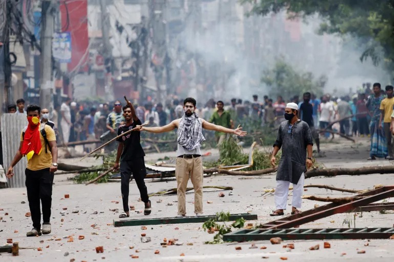 The protest is becoming terrible in Bangladesh.