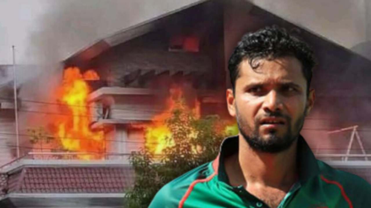 Mashrafe Bin Mortaza's house was set on fire in Bangladesh.