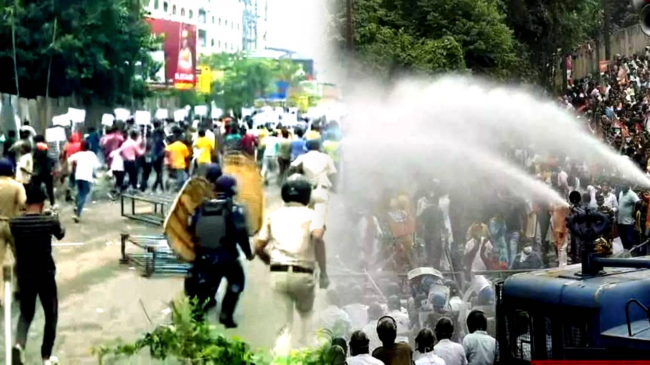 Nabanna Abhijan Kolkata Police protest against RG Kar case