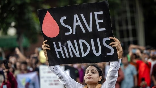 Hindus started protests in Bangladesh.