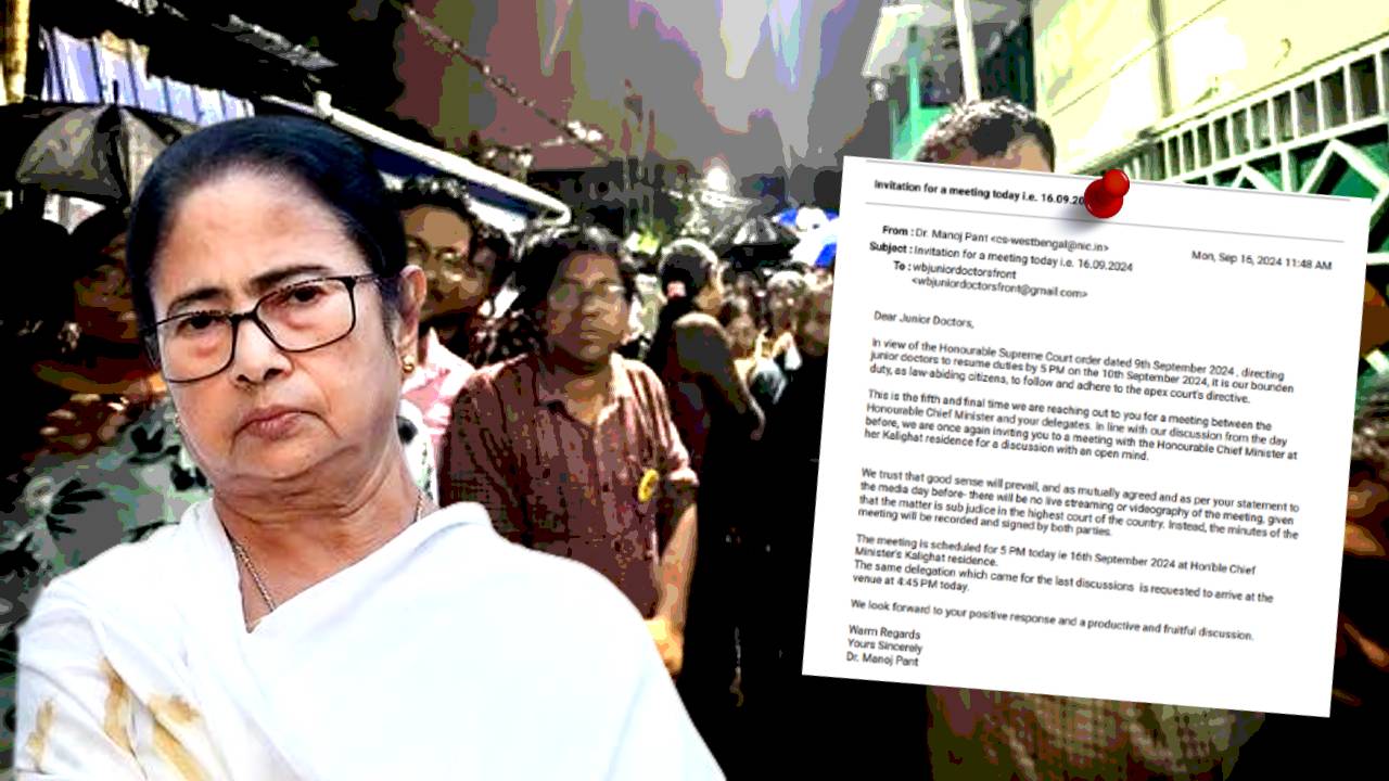 Government of West Bengal Chief Secretary Manoj Pant mail to Junior doctors RG Kar case