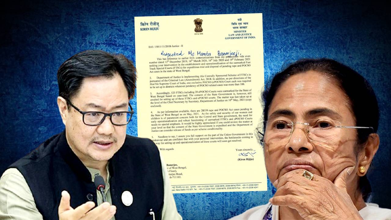 Mamata Banerjee fast track court Kiren Rijiju shares a letter from 2021